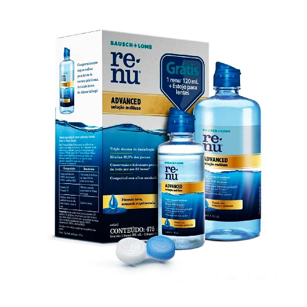 Solução para Lente de Contato Renu Advanced Packon (355ml + 120 ml) - Bausch Lomb